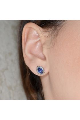 ΣΚΟΥΛΑΡΙΚΙΑ ΛΕΥΚΟΧΡΥΣΑ 18 ΚΑΡΑΤΙΩΝ ΜΕ ΜΠΡΙΓΙΑΝ (I003144)