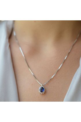 ΚΟΛΙΕ 18Κ ΜΕ ΜΠΡΙΓΙΑΝ ΚΑΙ ΖΑΦΕΙΡΙ (NATURAL DIAMOND) (I003409)