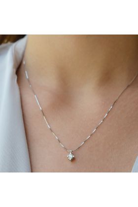 ΚΟΛΙΕ ΛΕΥΚΟΧΡΥΣΟ 18Κ ΜΕ ΜΠΡΙΓΙΑΝ 0.20 CT. (NATURAL DIAMOND) (I003580)