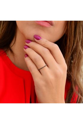 ΜΙΣΟΒΕΡΟ ΣΕ ΡΟΖ ΧΡΥΣΟ 18Κ ΜΕ ΜΑΥΡΑ ΜΠΡΙΓΙΑΝ 0.17CT.(I003824)