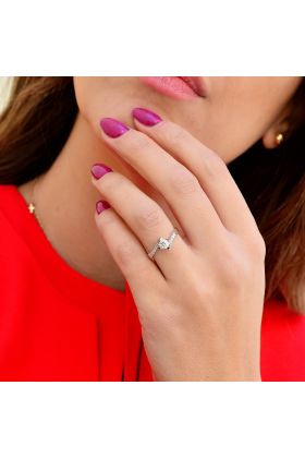 ΔΑΧΤΥΛΙΔΙ ΣΕ ΛΕΥΚΟΧΡΥΣΟ 18Κ ΜΕ ΜΠΡΙΓΙΑΝ 0,48 CT. (I003891)