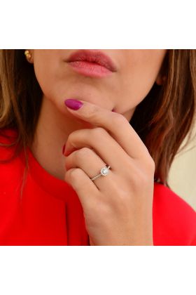 ΔΑΧΤΥΛΙΔΙ ΣΕ ΛΕΥΚΟΧΡΥΣΟ 18Κ ΜΕ ΜΠΡΙΓΙΑΝ 0,44 CT. (I003892)