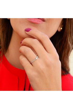 ΔΑΧΤΥΛΙΔΙ ΣΕ ΛΕΥΚΟΧΡΥΣΟ 18Κ ΜΕ ΜΠΡΙΓΙΑΝ 0,35 CT. (NATURAL DIAMOND) (I003893)