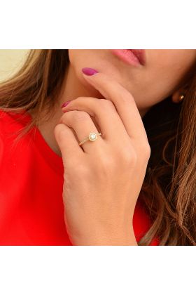 ΧΡΥΣΟ ΔΑΧΤΥΛΙΔΙ 18Κ ΜΕ ΜΠΡΙΓΙΑΝ 0,53 CT. (NATURAL DIAMOND) (I003894)