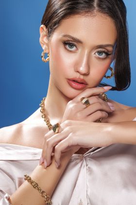 Χρυσό Δαχτυλίδι 14 Καρατίων με Ζιργκόν και Γεωμετρικό Σχέδιο