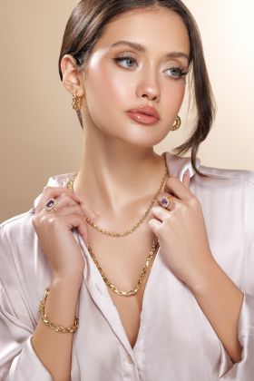 Κολιέ Κ14 Χρυσός Πλέξη Φωτός