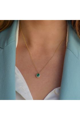 ΧΡΥΣΟ ΚΟΛΙΕ 18 ΚΑΡΑΤΙΩΝ ΜΕ ΜΠΡΙΓΙΑΝ ΚΑΙ ΣΜΑΡΑΓΔΙ(ΚΟ01572)