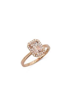 18Κ με Μοργκανίτη 0.99ct και Διαμάντια