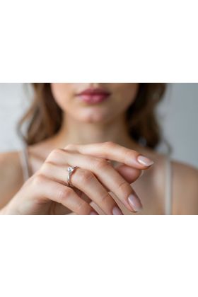 Δαχτυλίδι 18 Καρατίων με Φυσικό Διαμάντι 0.90ct F/VS2