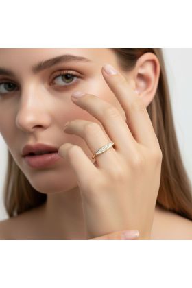 Soft Radiance Χρυσό Δαχτυλίδι 14Κ με Λευκά Ζαφείρια