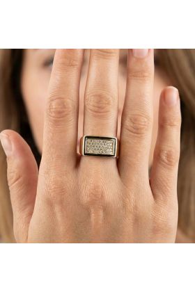 Ορθογώνιο Δαχτυλίδι Σφραγίδα Echelon