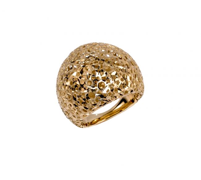 Χρυσό δαχτυλίδι 14 καρατίων σε σχήμα πλέγματος
