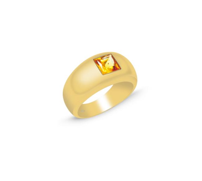 Δαχτυλίδι σε κίτρινο χρυσό πέτρα CITRINE (RI00741)