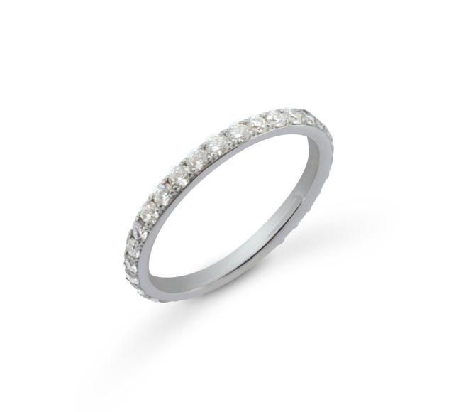 Δαχτυλίδι Κ18 Λευκόχρυσο με Φυσικά Διαμάντια ΔΑΧΤΥΛΙΔΙ