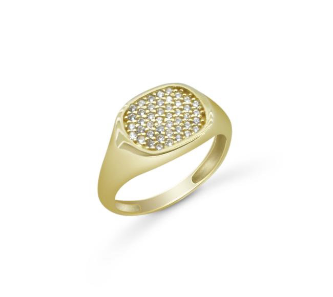 K14 Gold Ring with Zircon Stones RING