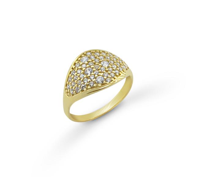 K14 Gold Ring with Sparkling Stones RING