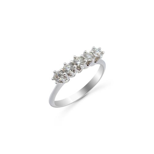 18K White Gold Ring with Natural Diamonds RING