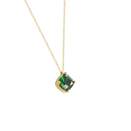 K14 Pendant with Natural Green Tourmaline NECKLACE