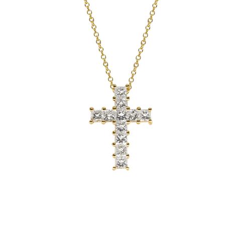 18K YELLOW GOLD CROSS